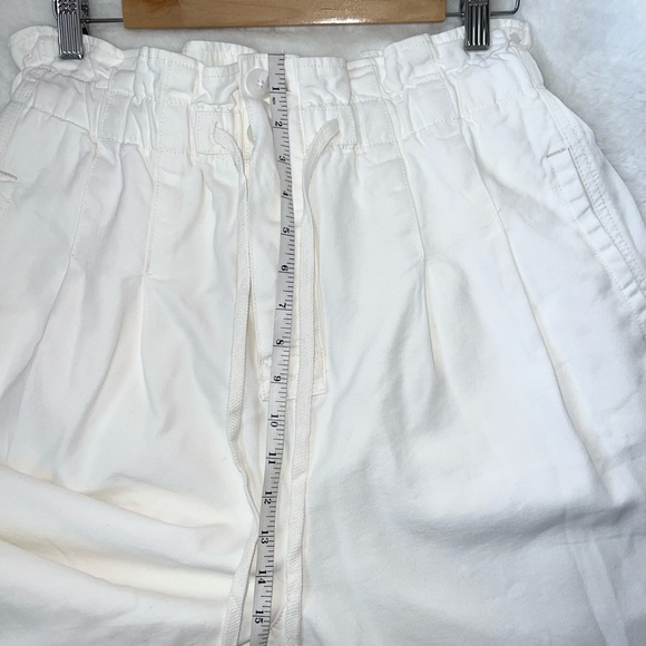 Free People Margate High Rise Paper Bag Waist Crop Trousers M - Picture 14 of 15